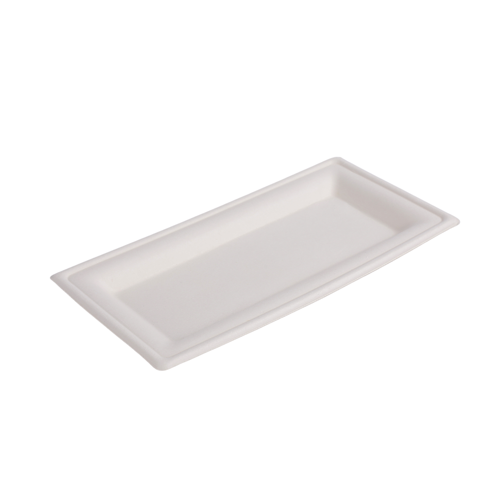 Einweg-zuckerrohrschale 26 Cm X 13 Cm, 50 Stück Für Grillcatering
