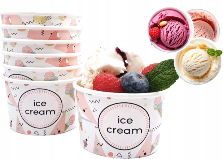 Kram Eiscreme 37068 245 Ml Mehrfarbige Eisbecher 25 Stück.