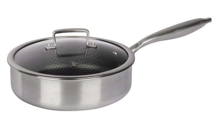 Tiefe Stahlbratpfanne Mit Deckel, 28 Cm, Masterpan
