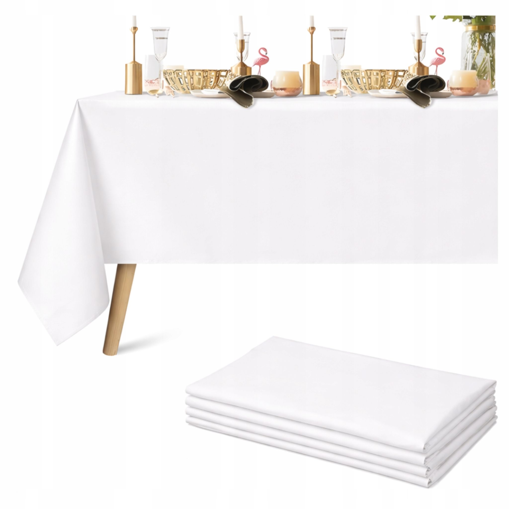 Fleckenabweisende Tischdecke Weiß 137x274cm Wachstuch Für Eine Glatte Oberfläche