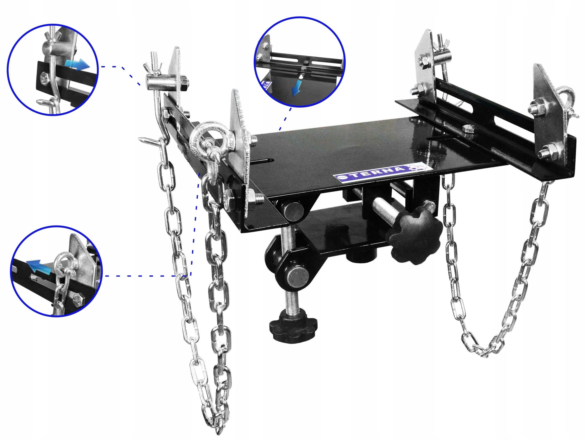 Getriebehebeadapter Mit 2 Funktionen: Winkel + Versatz, 2 Ketten