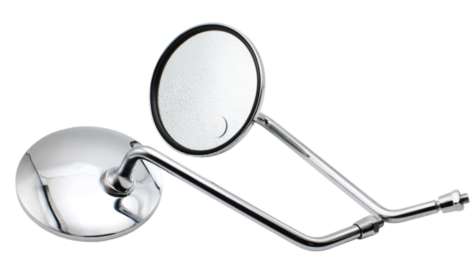 Klassische Motorradspiegel, Universell, Verchromt, M8-gewindebefestigung, 2er-set