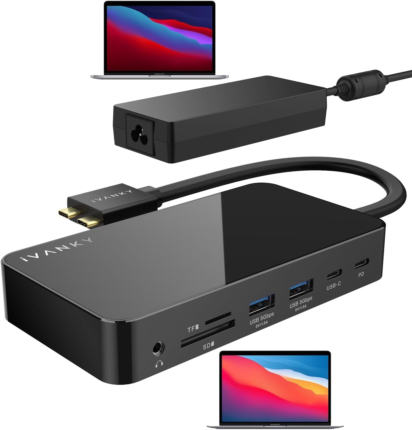 Ivanky 12-in-2 Hdmi Dockingstation Pro Für Macbook