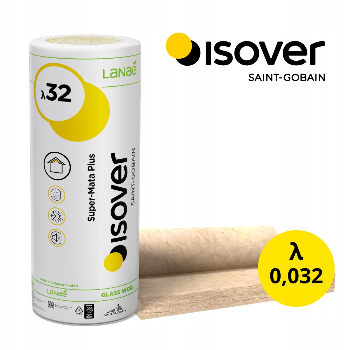 Isover Super Mata Plus Mineralwolle 5 Cm 50 Mm Rolle 10,80 M