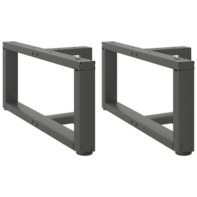 vidaXL Couchtischbeine T-Form 2 Stk Anthrazit 60x25x30-31 cm Stahl 4013014