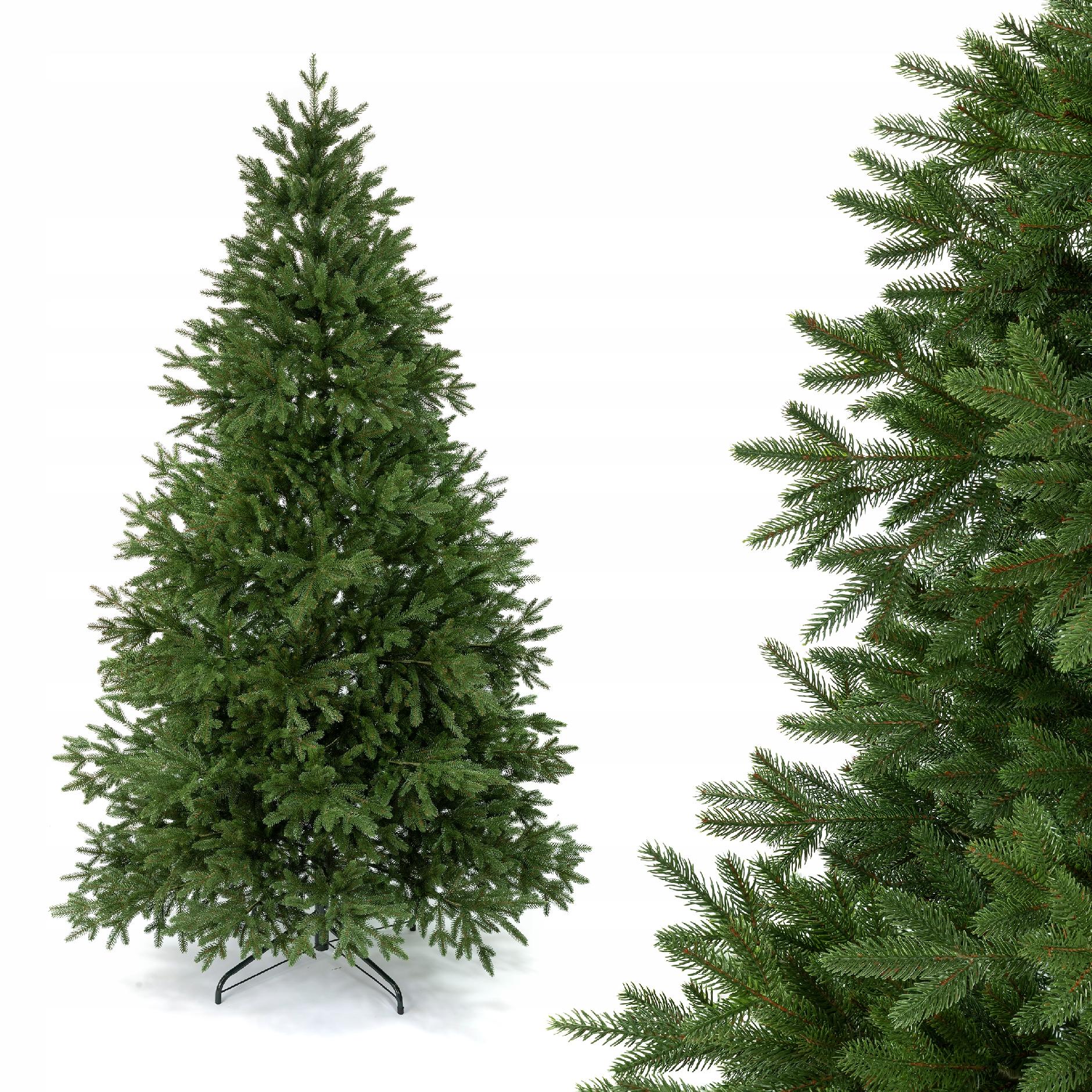 Künstlicher Weihnachtsbaum, Wilde Fichte, Gedreht, 100 % Pe, Naturgetreuer Zweig, 220 Cm