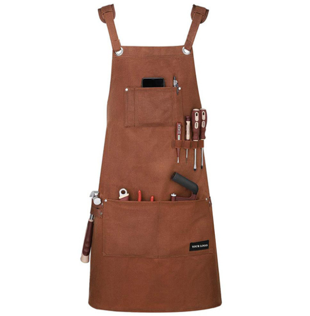 Tablier De Soudeur À 6 Poches, Tablier De Travail En Cuir Ignifugé Et Résistant À La Chaleur, Tablier De Charpentier Pour Homme, Idéal Pour Forgeron Et Mécanicien.