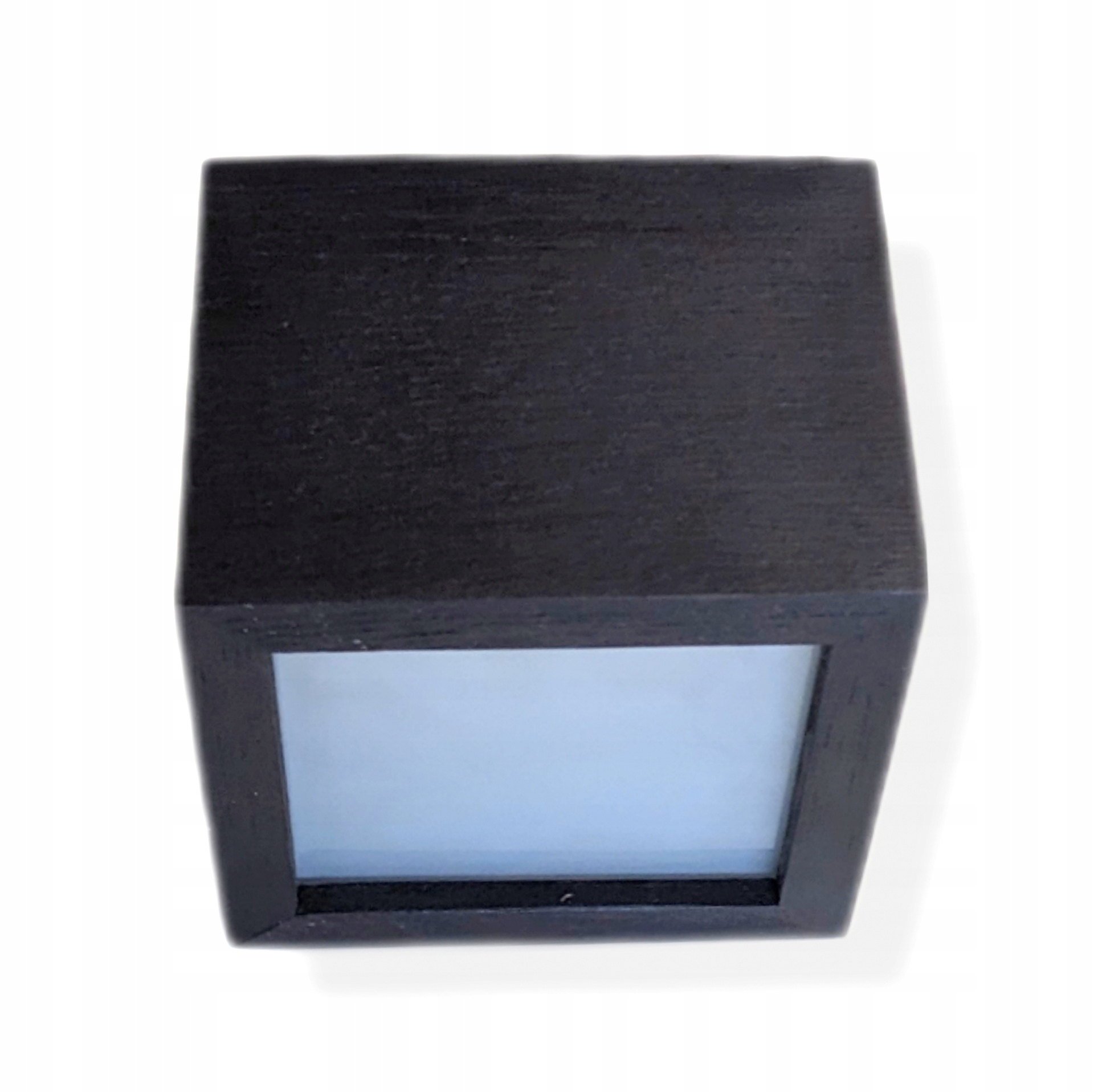 Holzlampe, Braune Lego-wandlampe + Glas