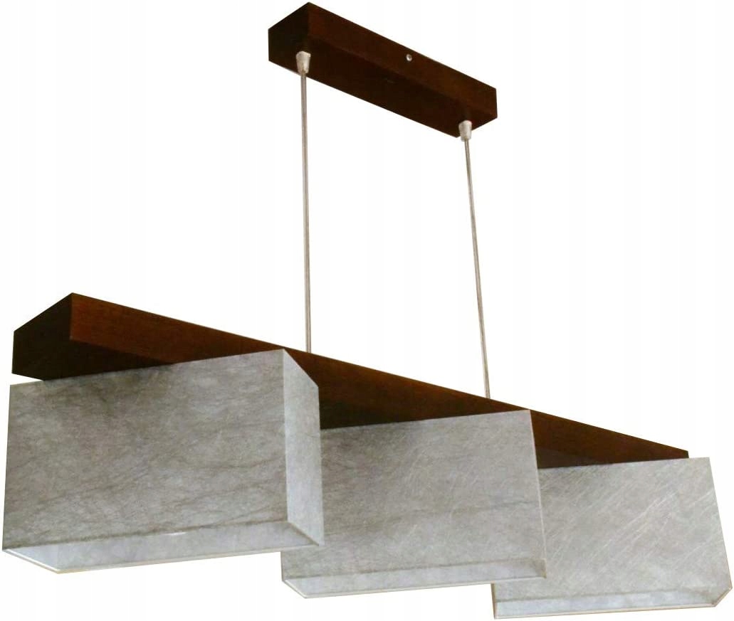 Hängeleuchte Milano M3h Aus Holz, Braun-cremefarben