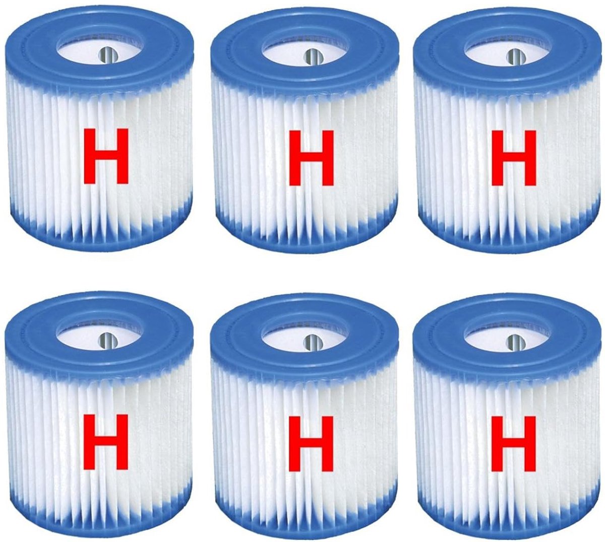 Compatible Avec Les Filtres De Piscine Intex (lot De 6) - Cartouche De Type H Pour Pompe De Remplacement (références 29007/29008yu).