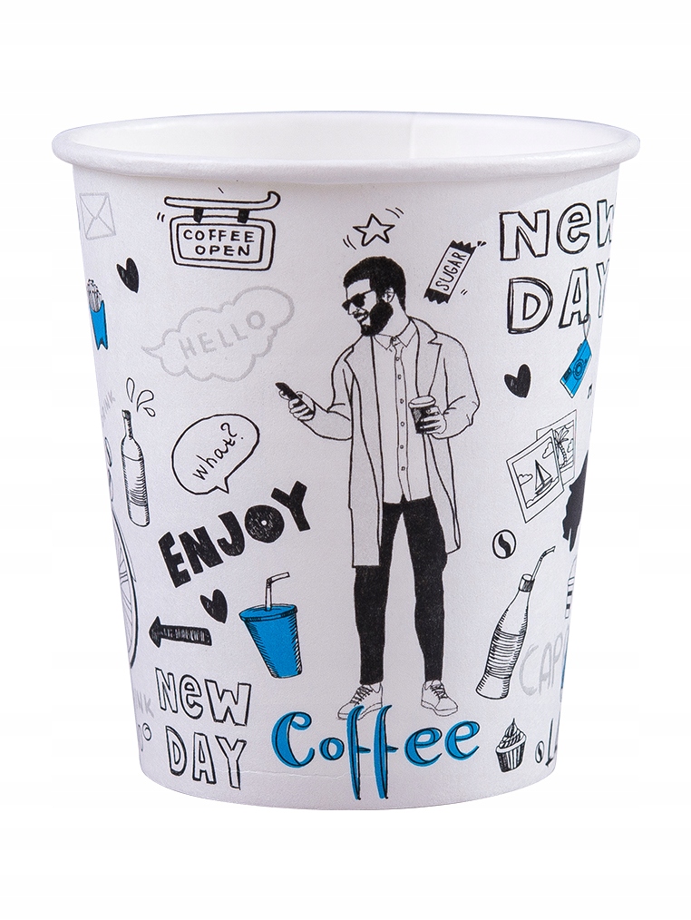 Pappbecher 250 Ml – 100 Stück Für Kaffee Und Heißgetränke New Day
