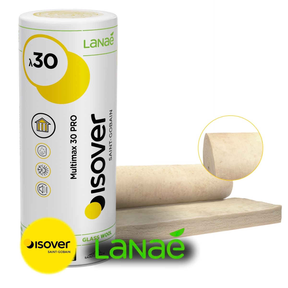 Mineralwolle Isover Multimax 30 Pro Lanae 0,030 10 Cm 100 Mm Rolle – 4,2 M2