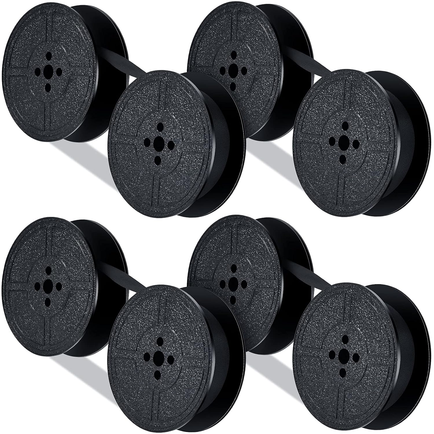 Rubans Universels Pour Machine À Écrire - Ruban Noir Compatible Avec La Plupart Des Machines À Écrire - Kit De Remplacement Avec Bobines Doubles