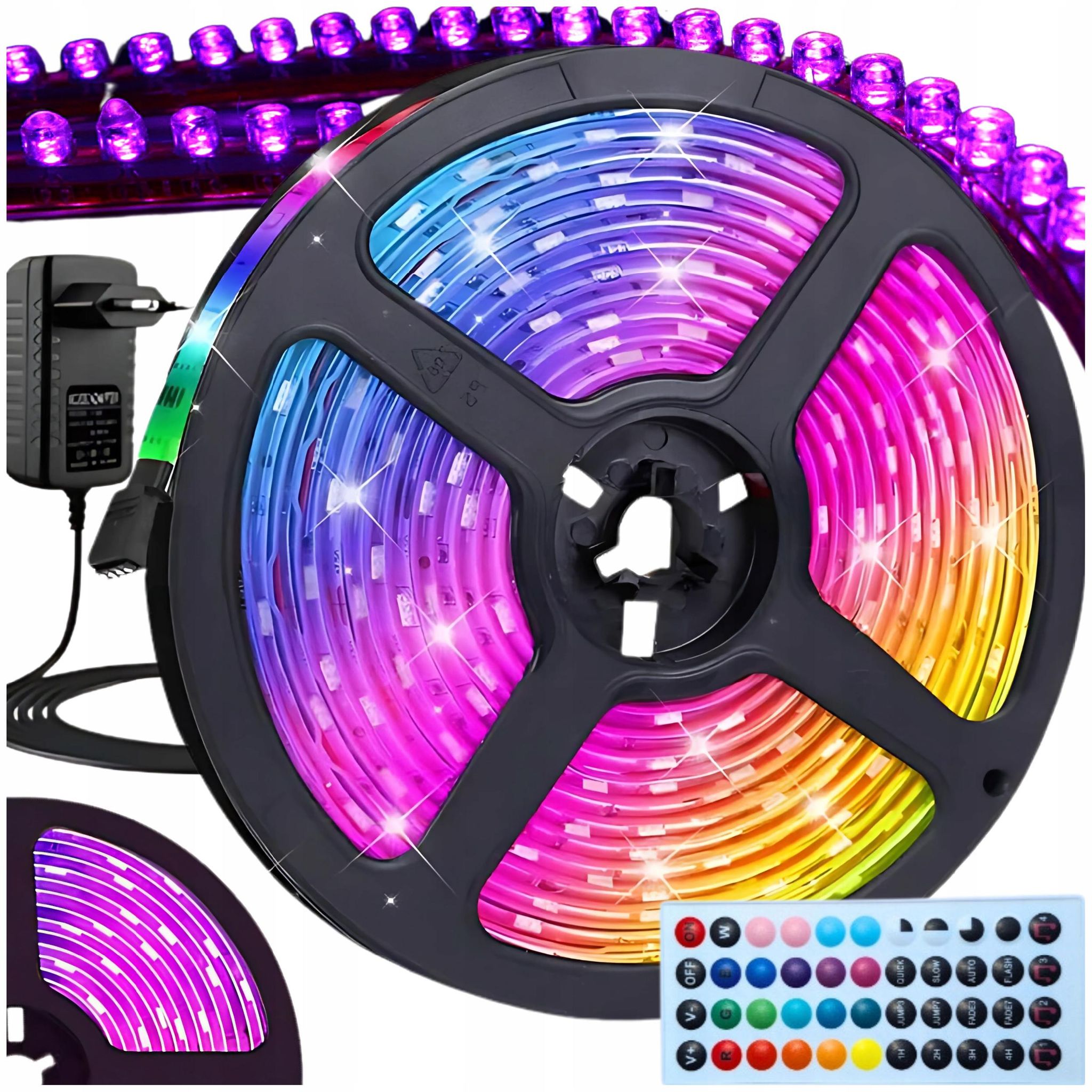 Rgb-led-farbstreifen, 20 M, Selbstklebend, Mit Fernbedienung
