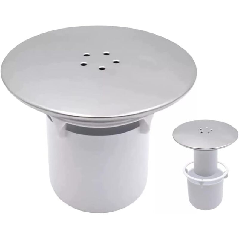 Bonde De Douche - 90 Mm/115 Mm - Facile À Installer, Bouchon De Remplacement - Finition Chromée - Débit Rapide - Grille D'Évacuation De Douche