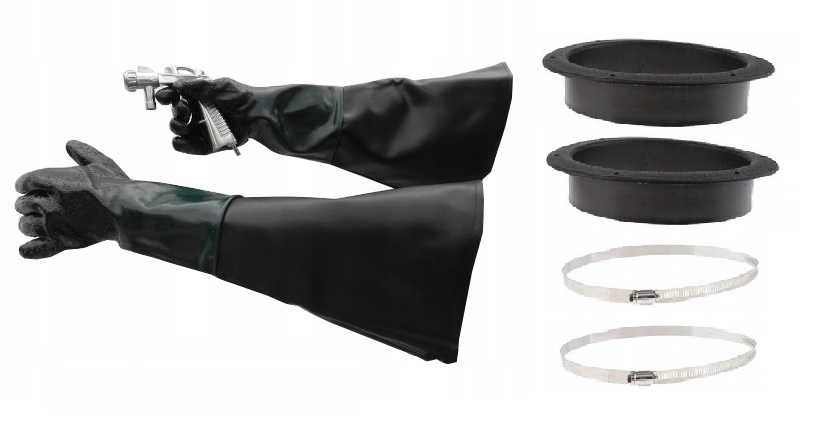 Flansche, Klemmen, Griffe, Sandstrahlhandschuhe