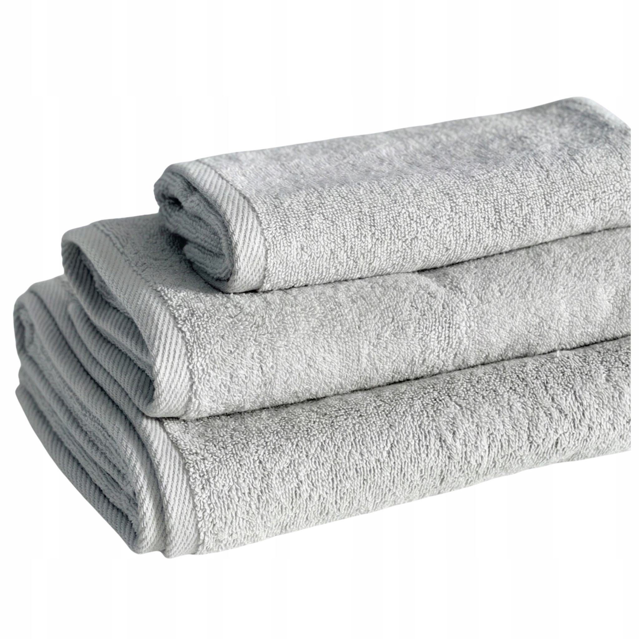 Set Mit 3 Grauen Handtüchern, 100 % Baumwolle, Weich Und Dick, Hotel-spa-set