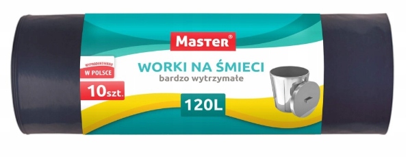 Müllsäcke Für Abfall, Stark Und Sehr Haltbar, 120 L, 10 Stück.