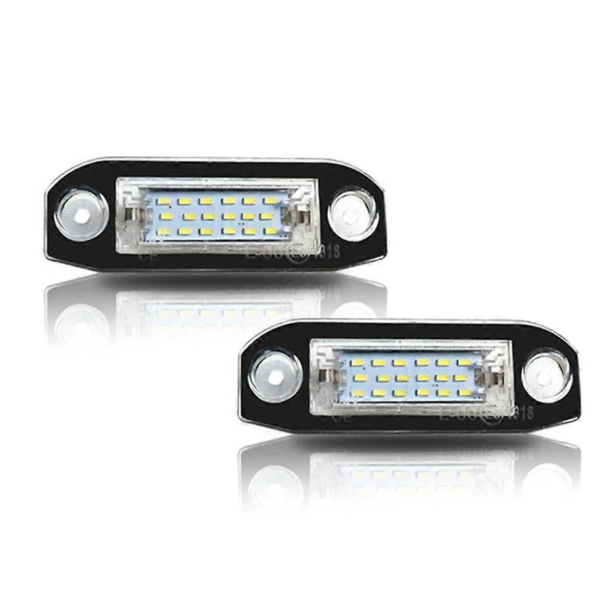 Lot De 2 Éclairages De Plaque D'Immatriculation À Led Blanches Sans Message D'Erreur Pour S80 Xc90 S40 Xc60 S60 C70 V50 Xc70 V70