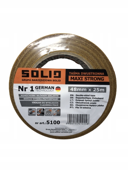 Starkes, Doppelseitiges Klebeband, 48 Mm X 25 M