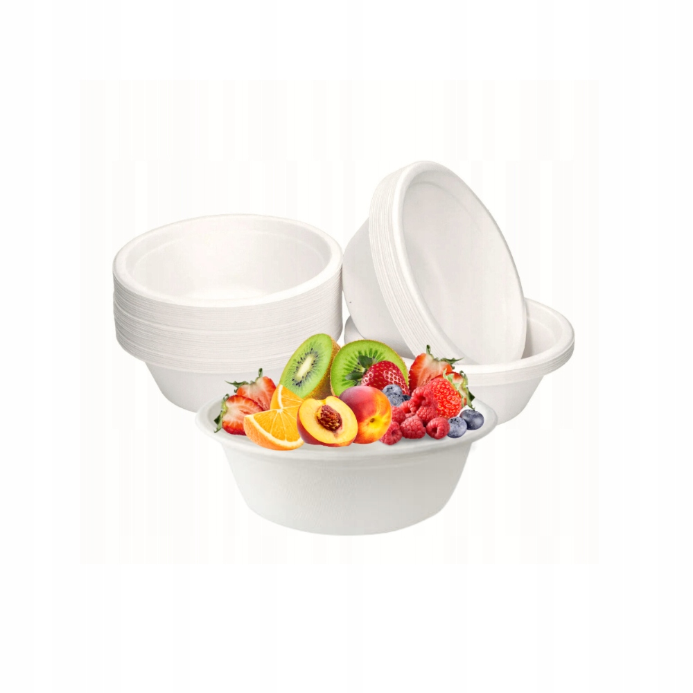 Schüssel 350 Ml – 50 Stück, Umweltfreundlich Aus Zuckerrohr, Für Catering, Grillpartys