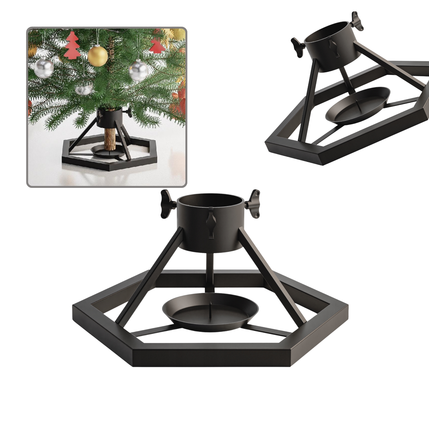Weihnachtsbaumständer Für Große Schwarze Weihnachtsbaumprofile