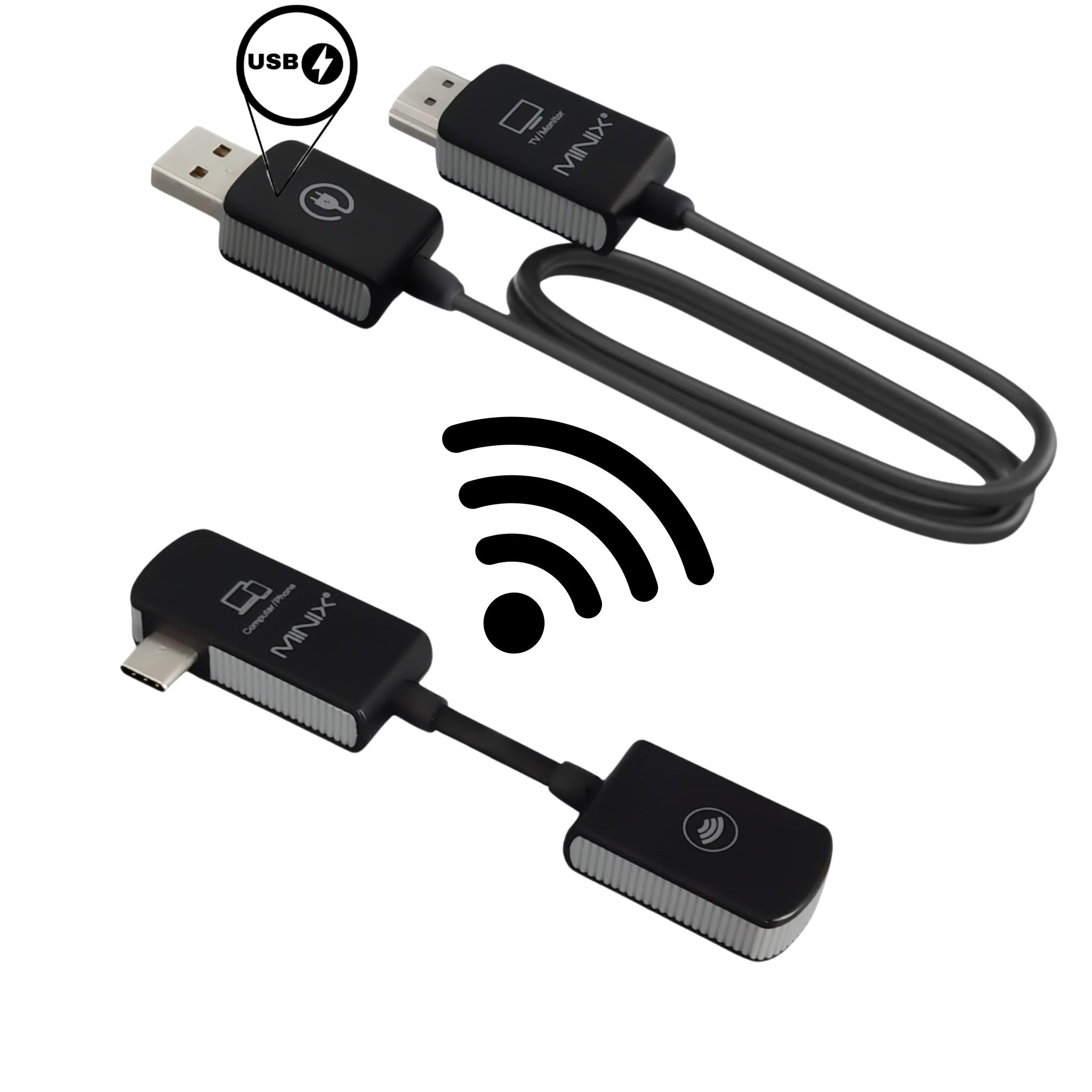 Kabelloser Usb-c-zu-hdmi-transmitter – Full Hd 1080p, 50 M Reichweite. Minix C1 Modell