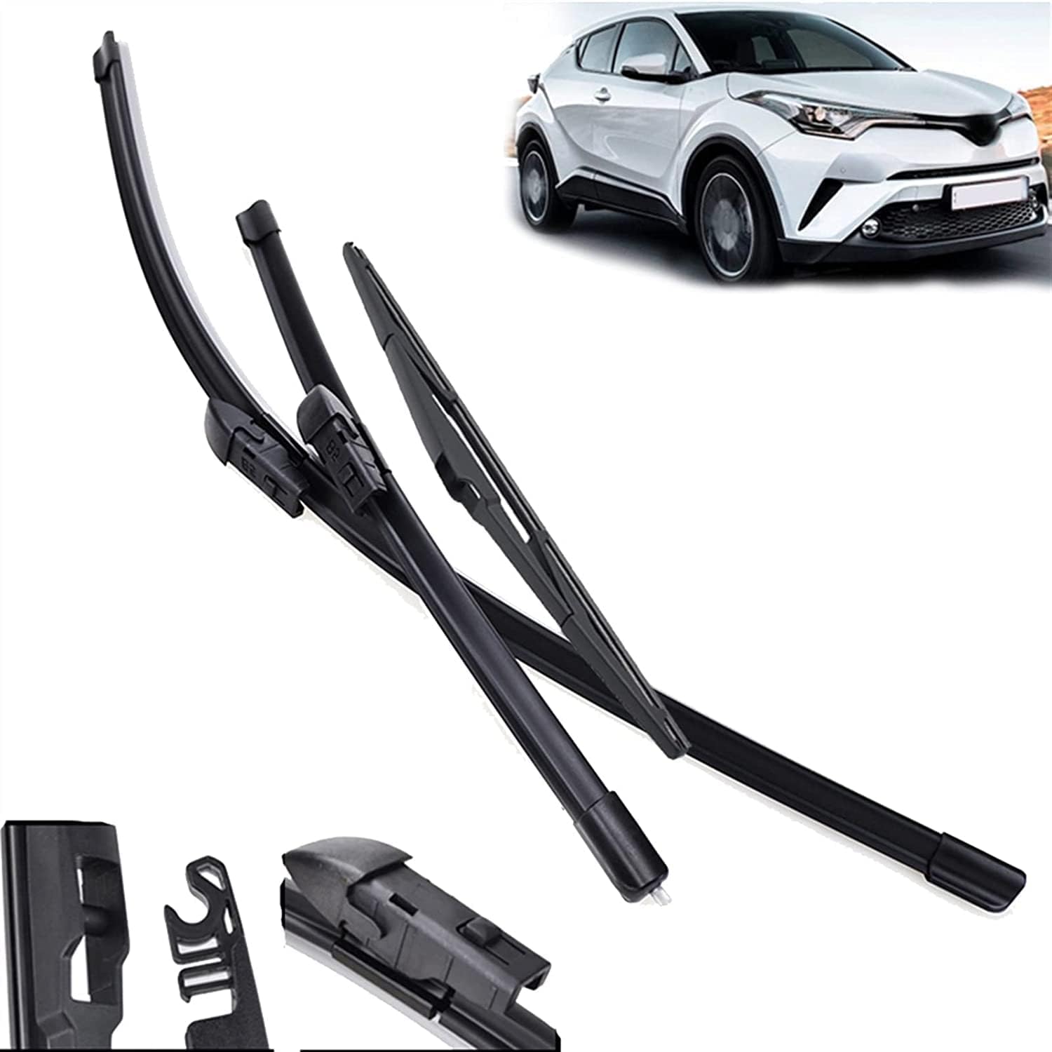 Essuie-glaces Pour Toyota C-hr Chr 2016 2017 2018 2019 2020 26" 16" 14", Essuie-glaces Avant Et Arrière