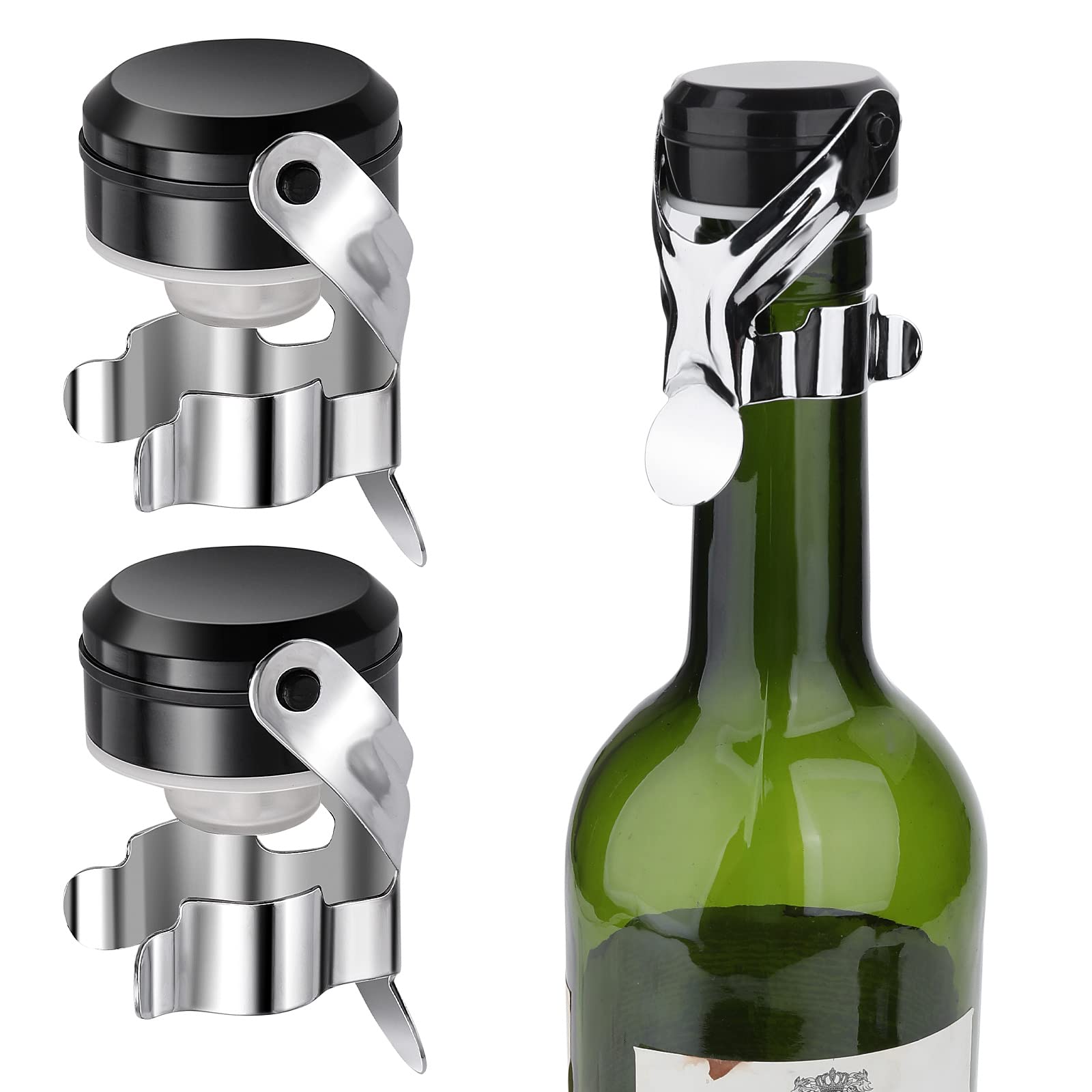 Lot De 3 Bouchons À Champagne, Bouchons Pour Bouteilles De Champagne, Bouchons De Bouteille De Champagne