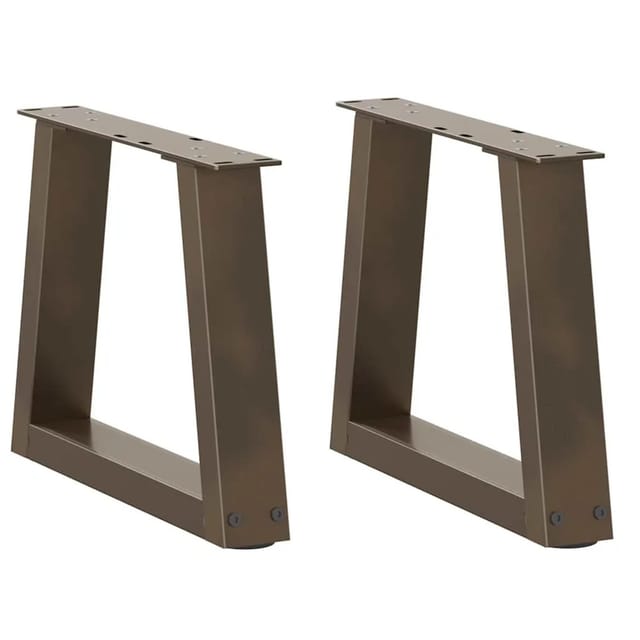 vidaXL Couchtischbeine V-Form 2 Stk Naturstahl 40x30-31,3 cm Stahl 4012527