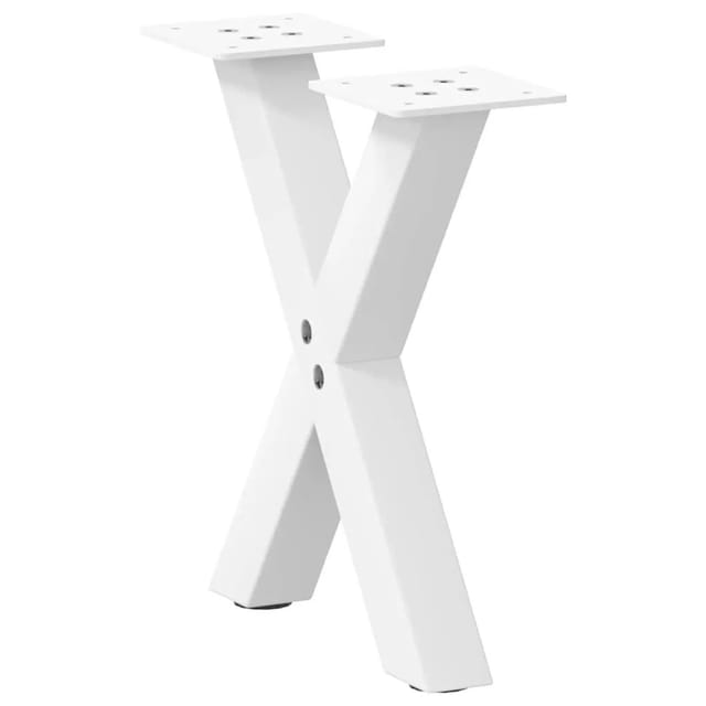 vidaXL Couchtischbeine X-Form 2 Stk Weiß 30x30-31 cm Stahl 4012869