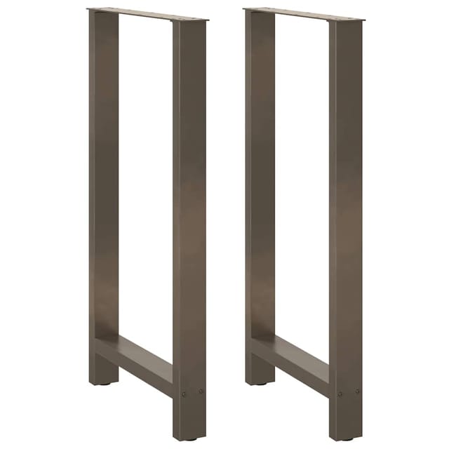 vidaXL Bartischbeine Naturstahl 2 Stk 60x110-111 cm Stahl 4013359