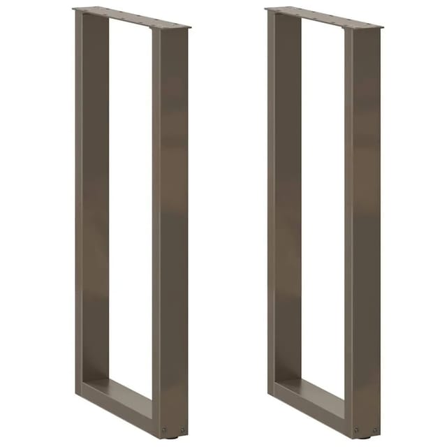 vidaXL Bartischbeine U-Form 2 Stk Naturstahl 40x100-101 cm Stahl 4013231