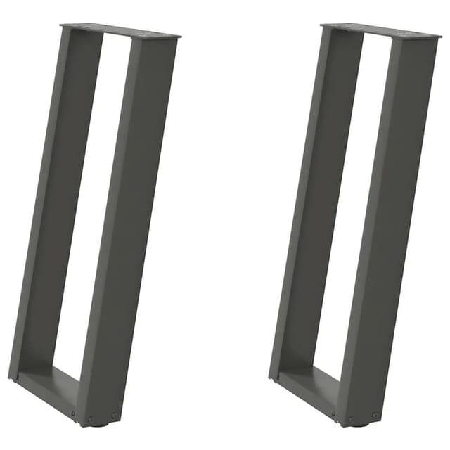 vidaXL Konsolentischbeine U-Form 2 Stk Anthrazit 38x72-73 cm Stahl 4012782