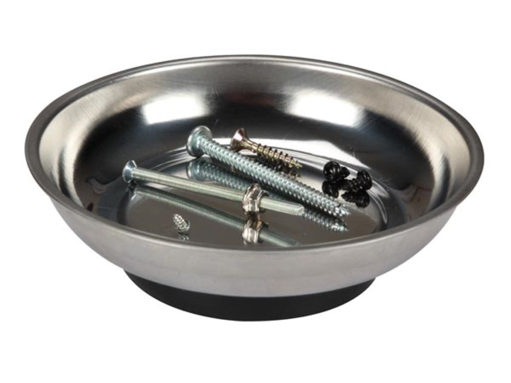 Toolland Magnetische Werkzeugschale, Set Mit 10 Stück Im Verkaufsdisplay, Zum Halten Von Werkzeugen, Schrauben, Bohrern Und Nägeln, Ø 11 Cm Edelstahl, Metall