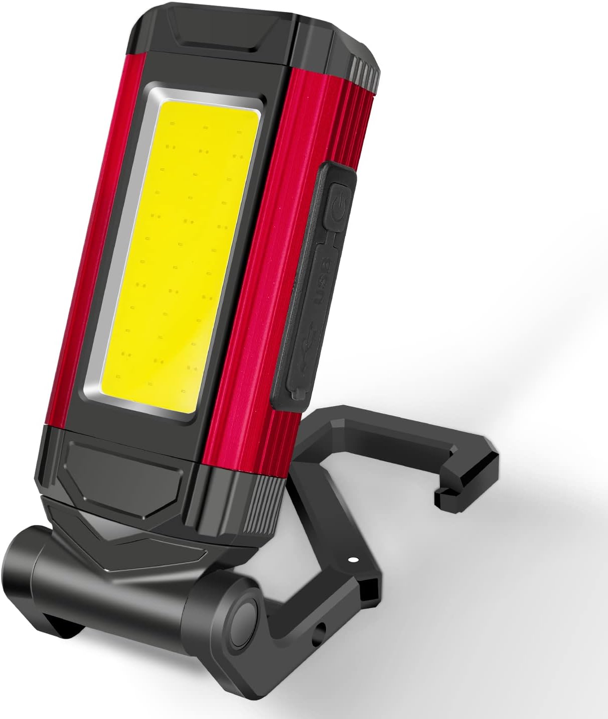 Wiederaufladbares Led-arbeitslicht, 800 Lumen Starkes Arbeitslicht Mit Rotem Licht, Ipx6 Wasserdichte Magnetische Taschenlampe, Geeignet Für Reparaturen, Outdoor-abenteuer Und Camping Usw. [energiekla