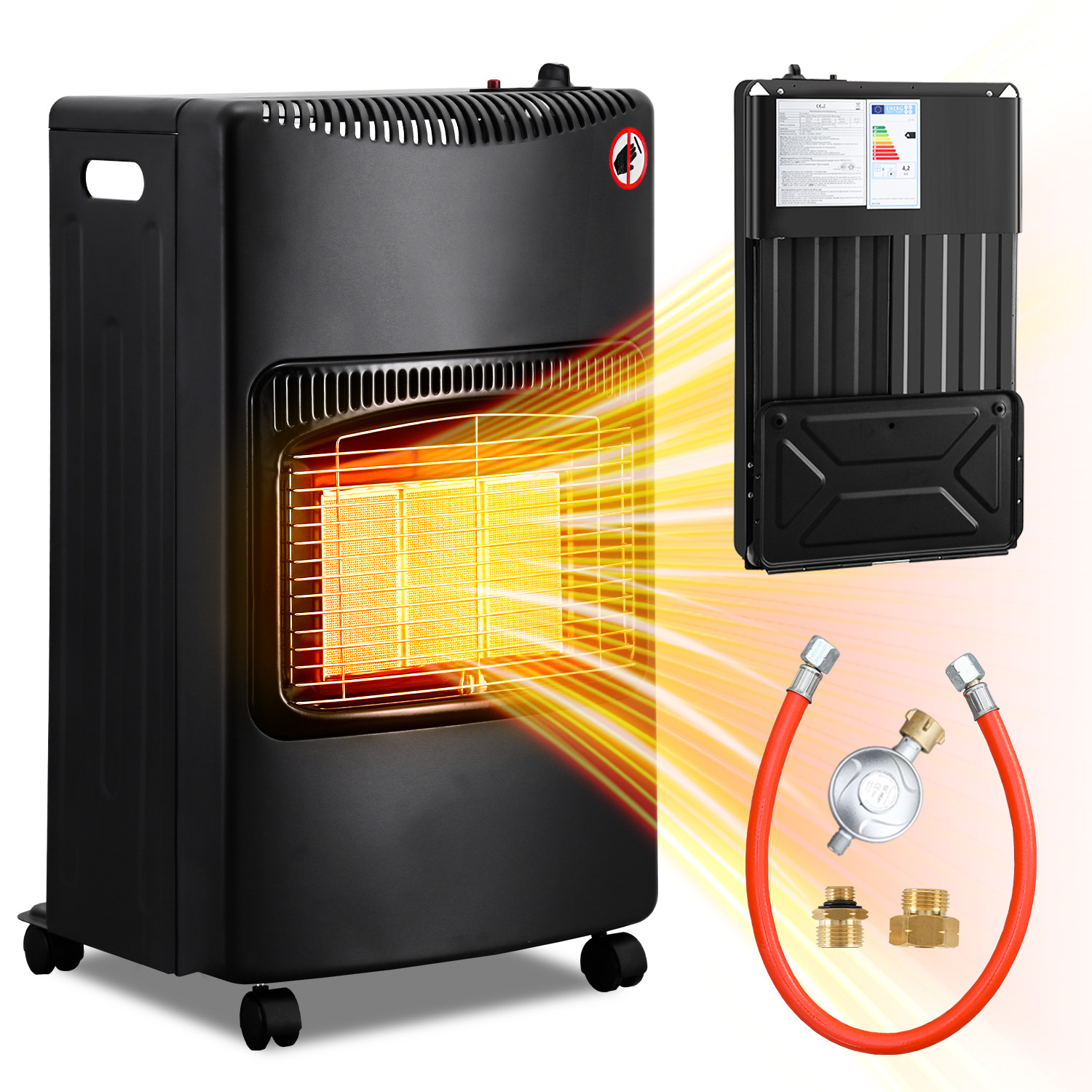 Randaco Faltbare Gasheizung Mit Ods, Kippschutz Und Flammensicherung, 4,2 Kw
