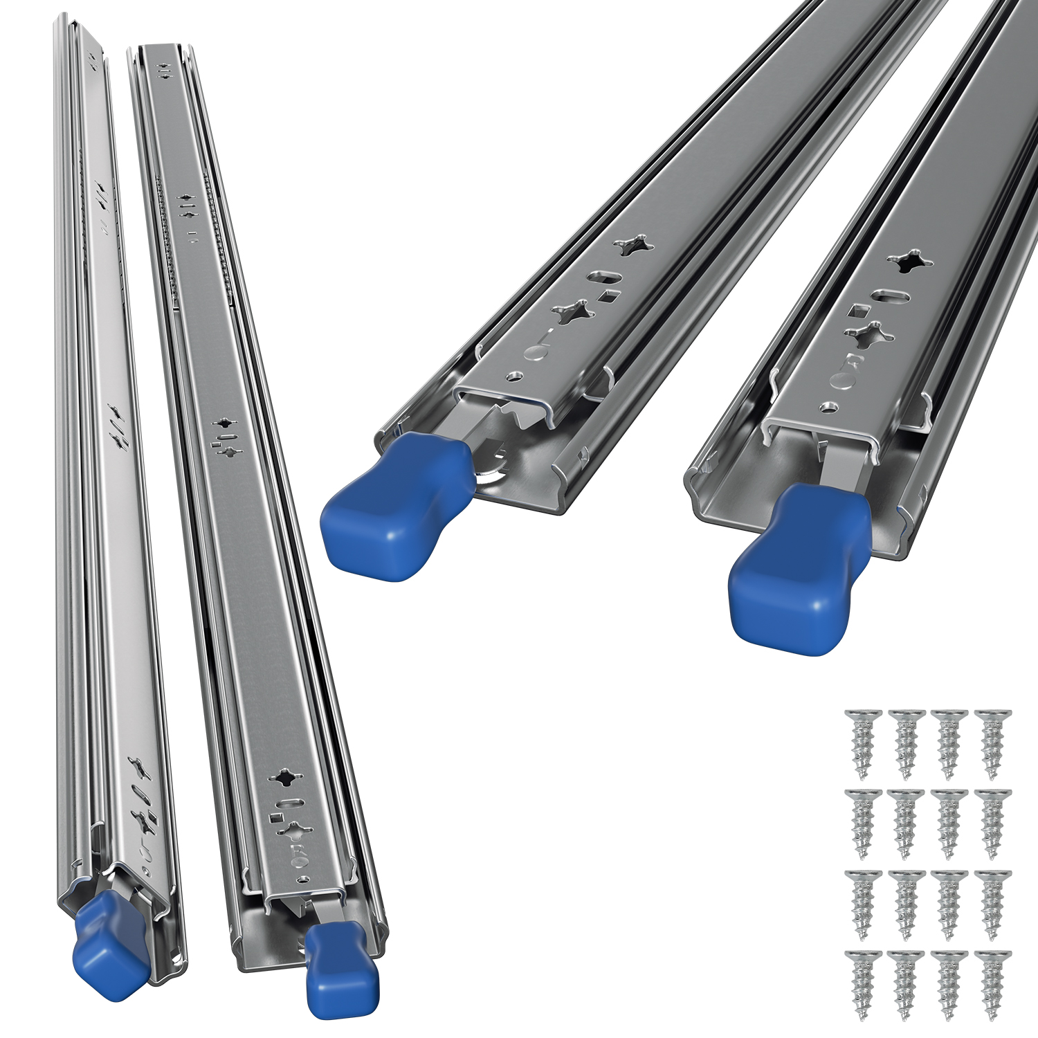 Randaco Schwerlastauszug Schubladenschienen Verrieglung Schubladenauszug,53mm,tragkraft Bis 90kg, 2 Stück, 950mm