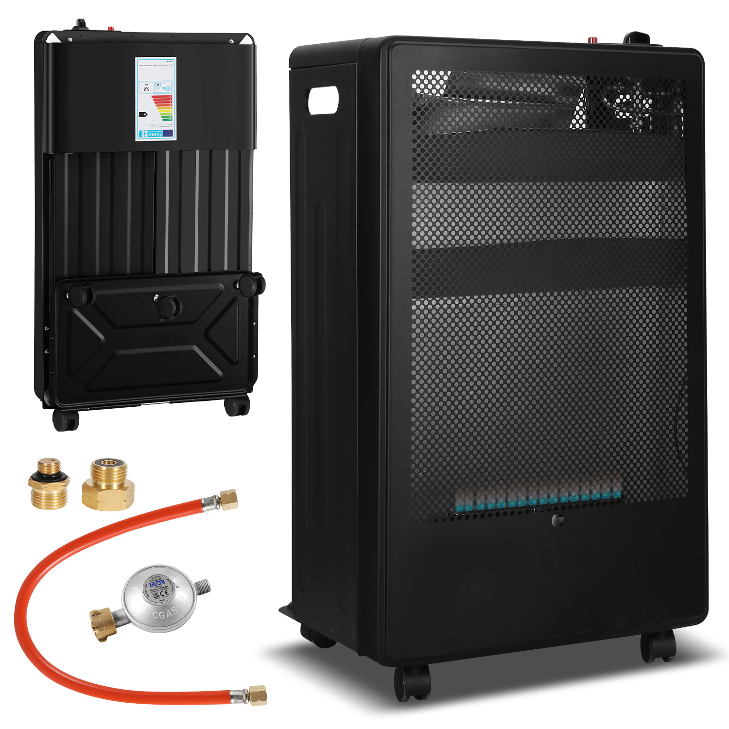 Randaco Faltbare Gasheizung Mit Ods, Kippschutz Und Flammensicherung, 3,8 Kw