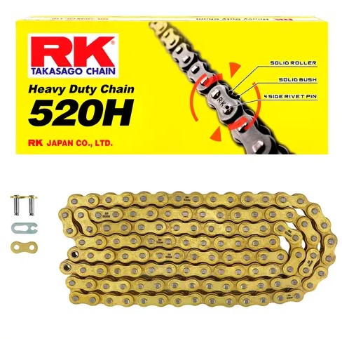 Rk Antriebskette Gs520h-120 Schließe (cl) Goldfarben Inklusive (kapazität: Bis Zu 250 Ccm) (34,3 Kn)