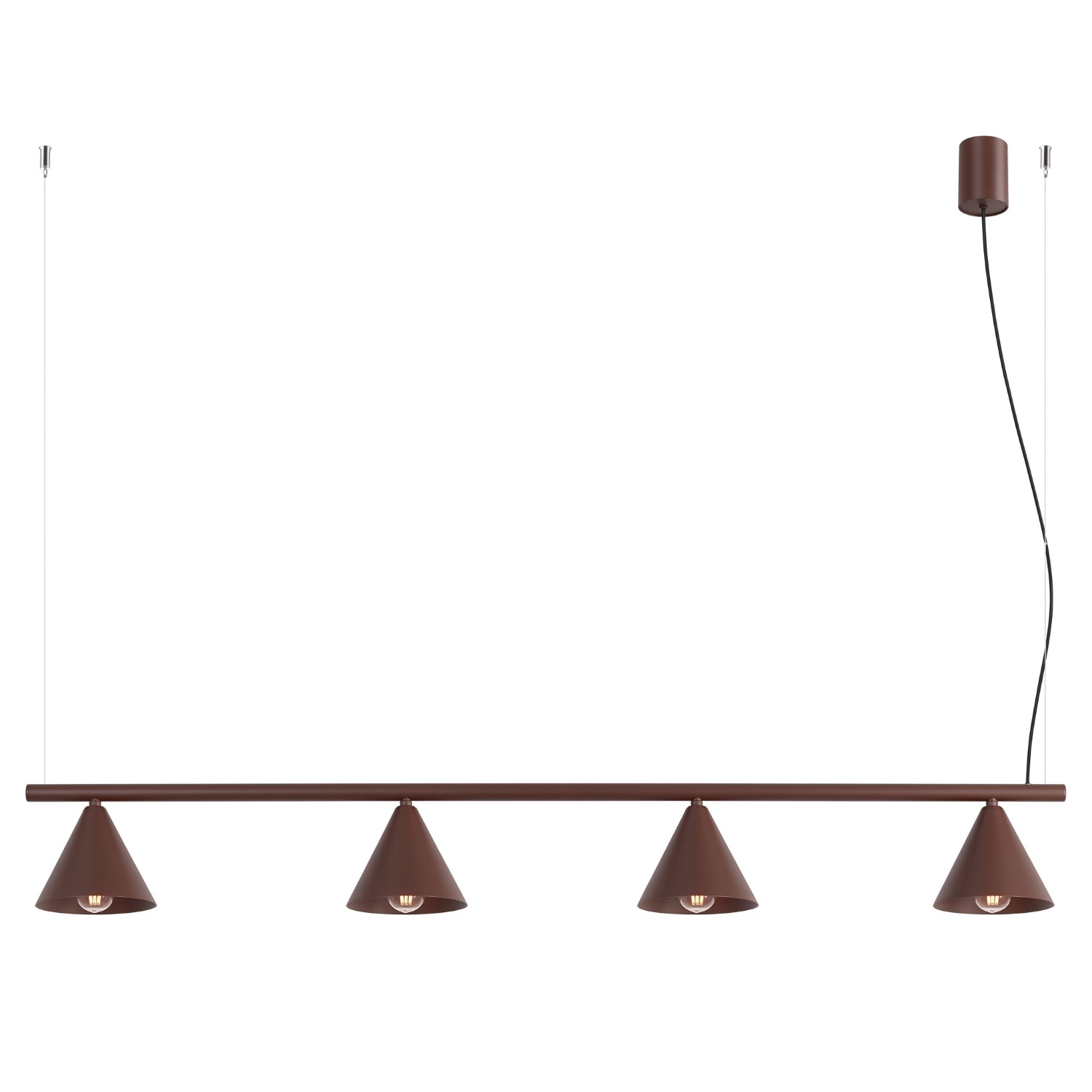 Kronleuchter Nox Braun 4xe14 122cm Stahl Sollux