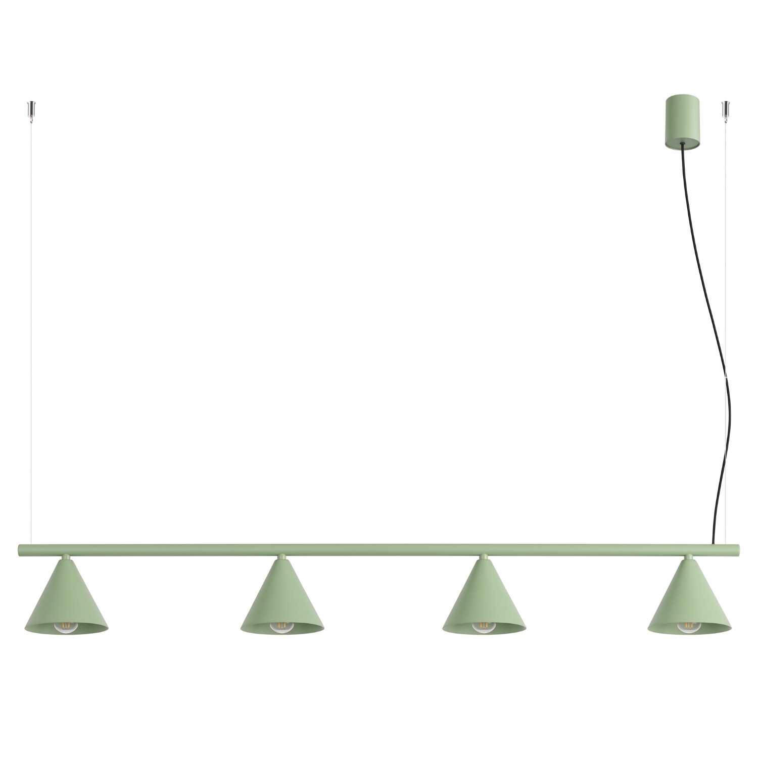Kronleuchter Nox Salbei 4xe14 122cm Stahl Sollux