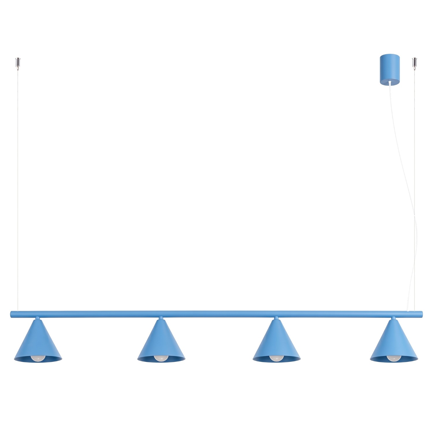 Kronleuchter Nox Hellblau 4xe14 122cm Stahl Sollux