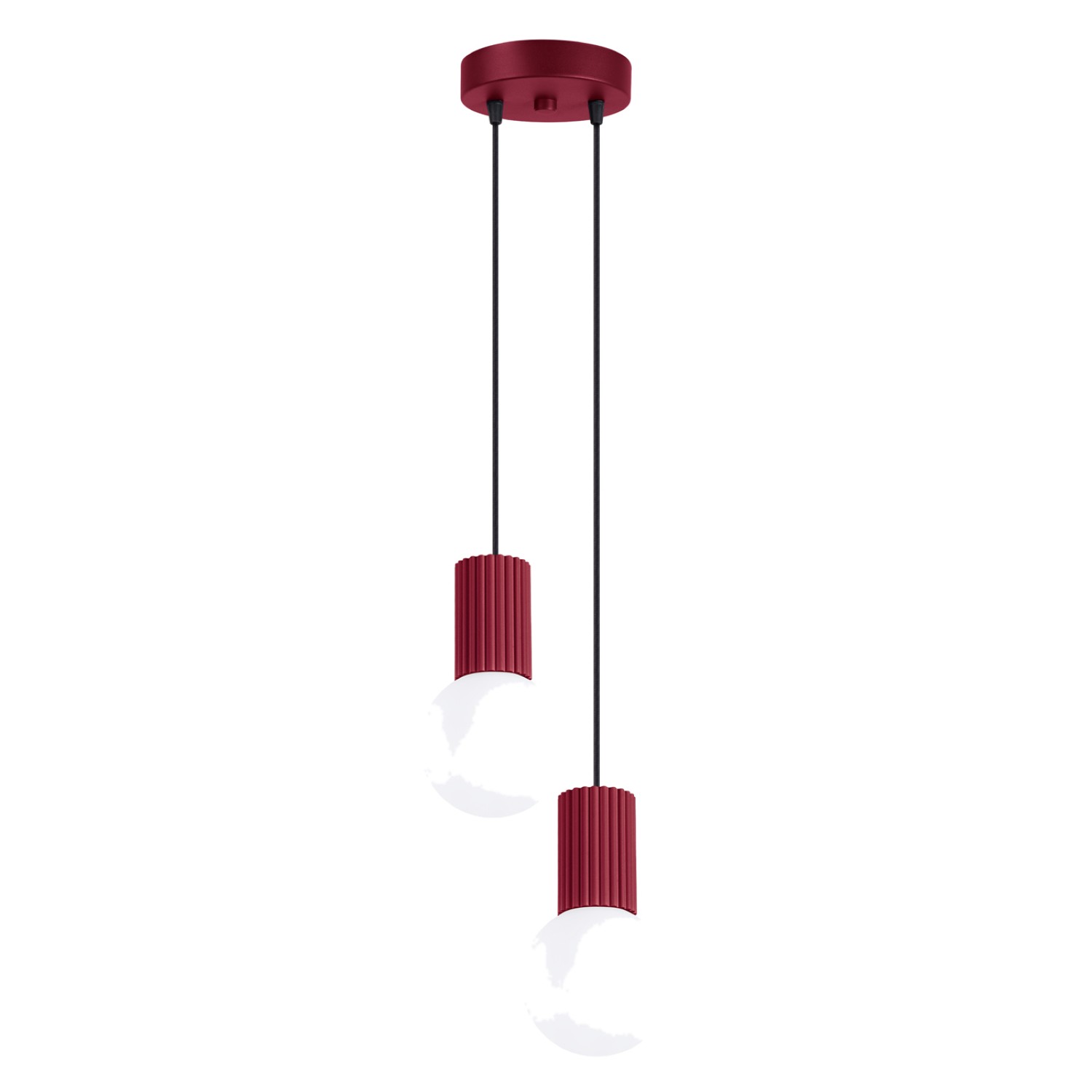 Pendelleuchten Halo Burgund 2xg9 15cm Aluminium Sollux