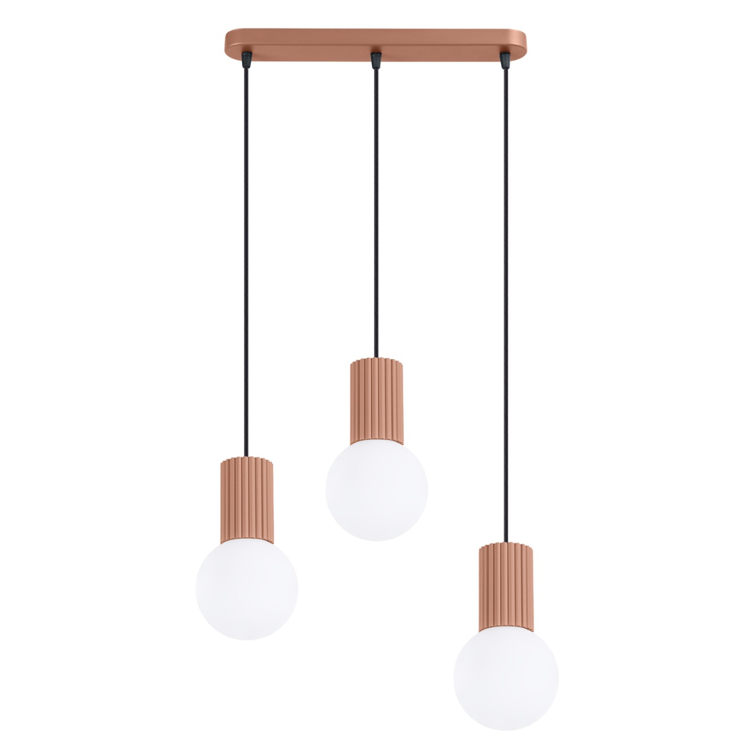 Pendelleuchten Halo Mocca 3xg9 40cm Aluminium Sollux
