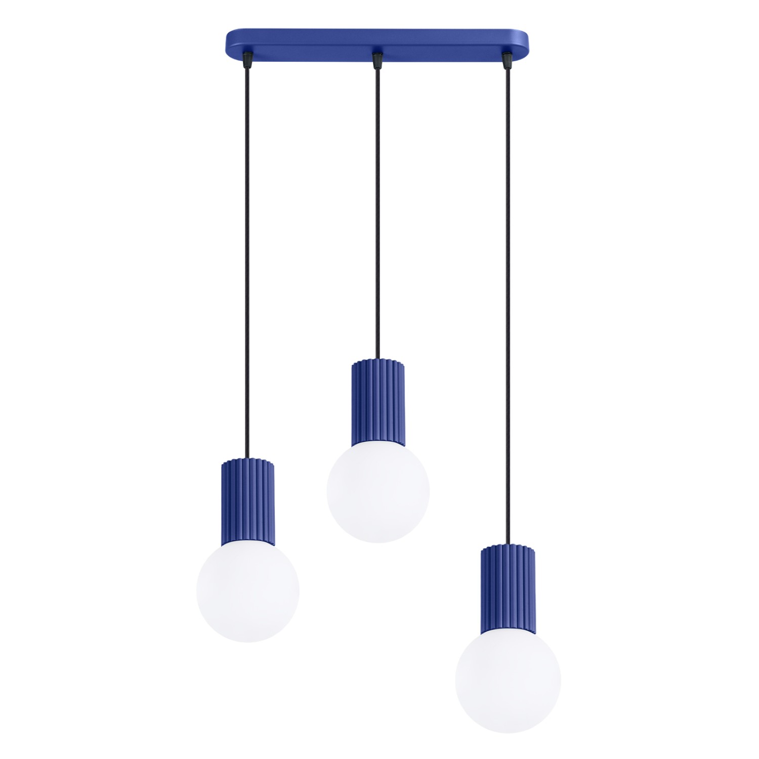 Pendelleuchten Halo Ultramarin 3xg9 40cm Aluminium Sollux