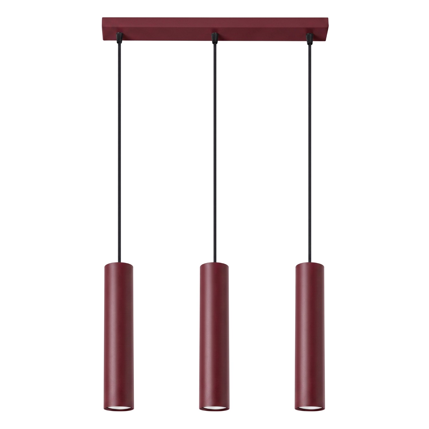 Pendelleuchten Lagos Burgund 3xgu10 45cm Stahl Sollux