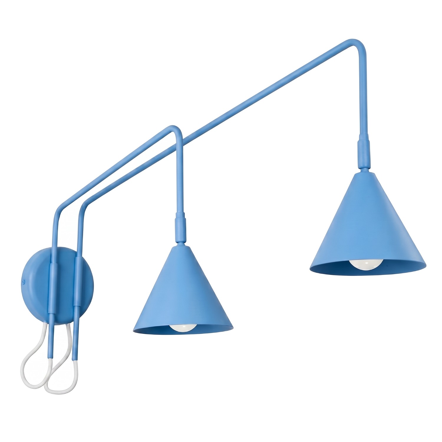 Wandleuchten Nox Hellblau 2xe14 150cm Stahl Sollux