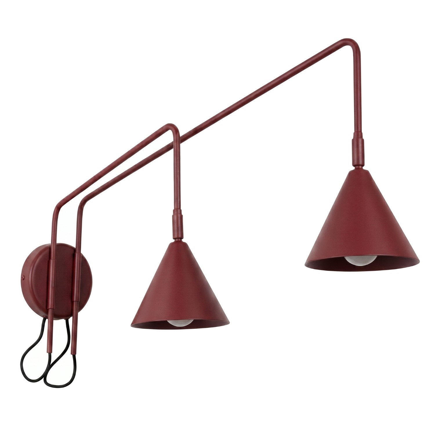 Wandleuchten Nox Burgund 2xe14 150cm Stahl Sollux