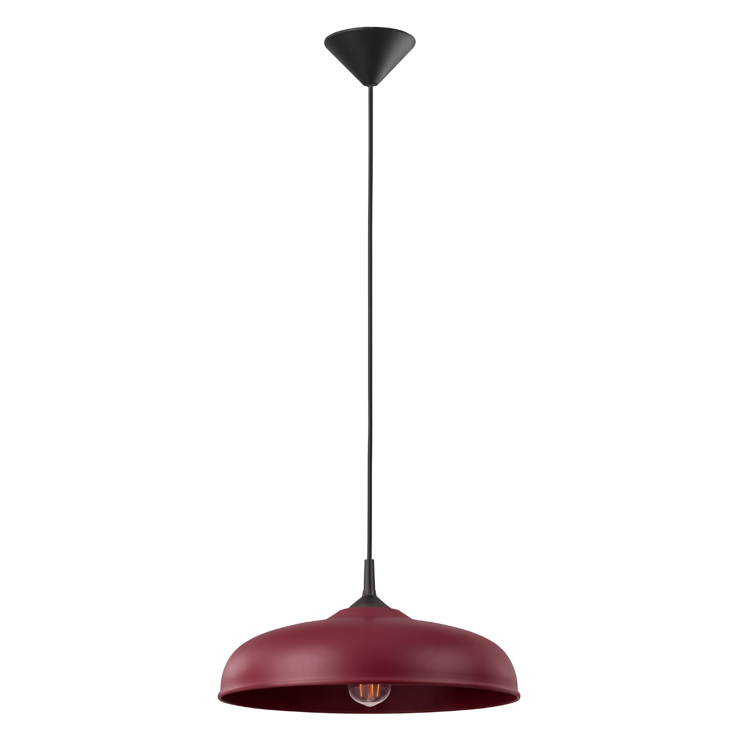 Pendelleuchten Gina Burgund 1xe27 38cm Stahl Sollux